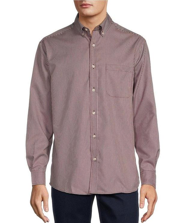 Roundtree & Yorke TravelSmart Classic Fit Easy Care Twill Small Plaid Sport Shirt Product Image