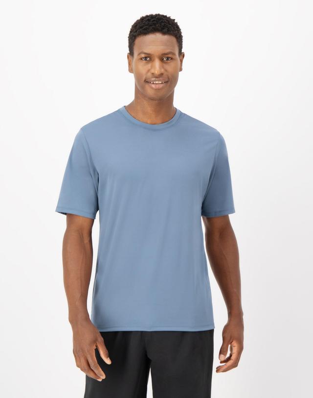 Hanes Moves Mens Short Sleeve Performance Tee Tubing Grey S Product Image