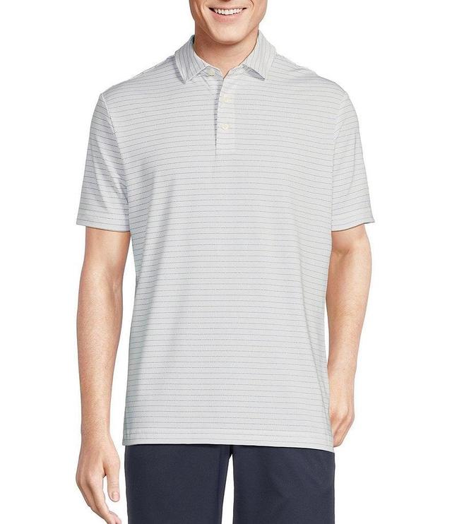 Cremieux Blue Label Performance Stretch Striped Short Sleeve Polo Shirt Product Image