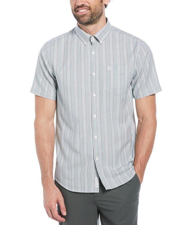 Original Penguin Vertical Stripe Short Sleeve Woven Shirt Product Image