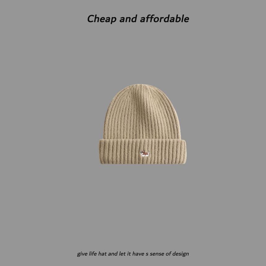 Dog Embroidery Beanie Product Image