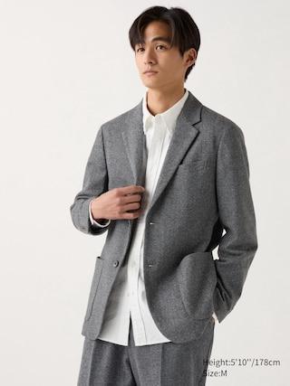 Mens Comfort 2B Jacket Gray XS UNIQLO US Product Image