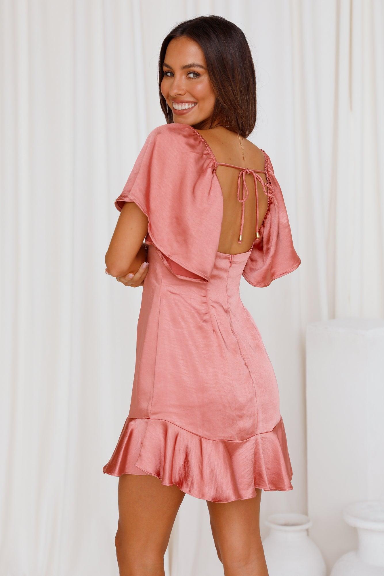 A One Way Ticket Dress Rose Product Image