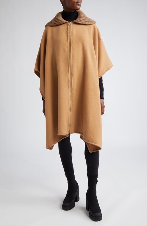 Moncler Mixed Media Wool Cape Product Image