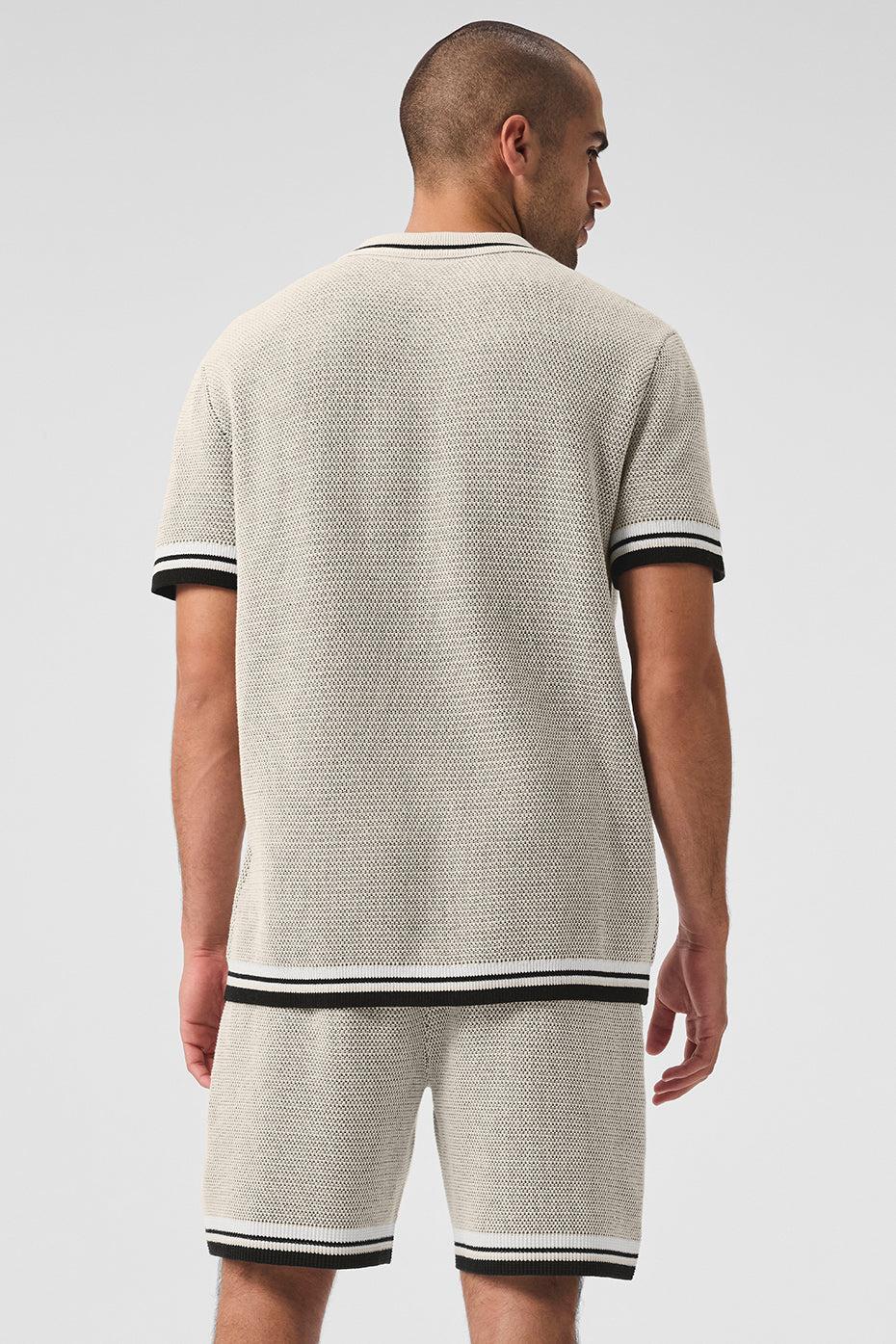 Sports Club Sweater Knit Polo - Bone Male Product Image