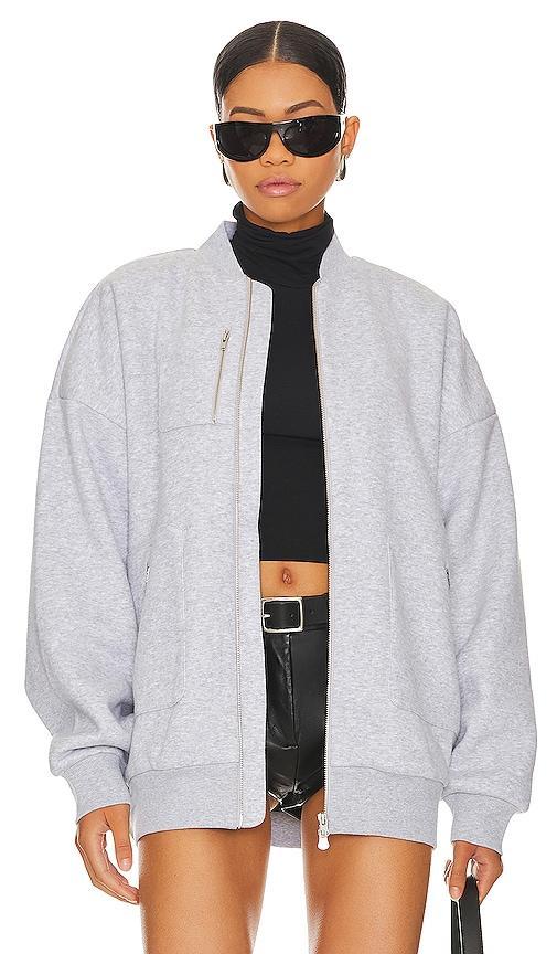 Lovers and Friends Jaida Bomber Jacket in Heather Grey Product Image