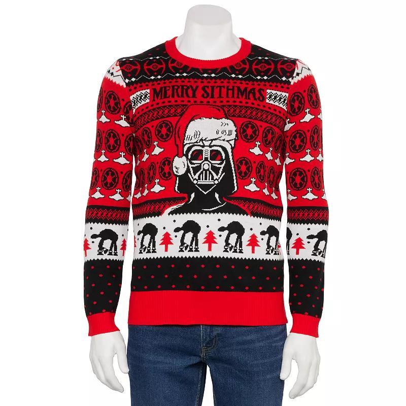 Mens Star Wars Merry Sithmas Graphic Intarsia Sweater Product Image