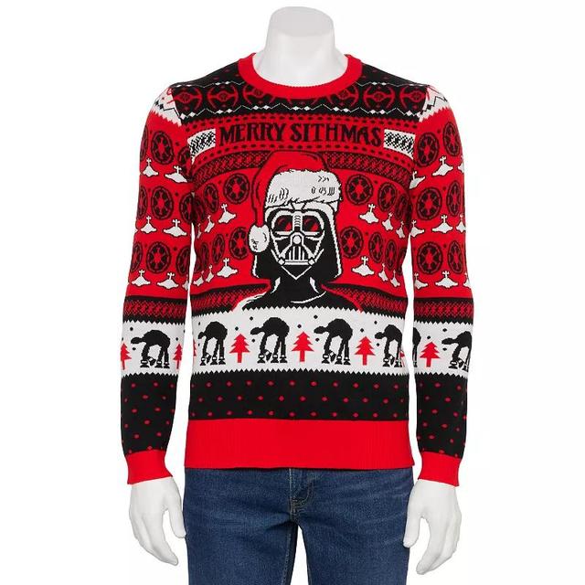 Mens Star Wars Merry Sithmas Graphic Intarsia Sweater Product Image