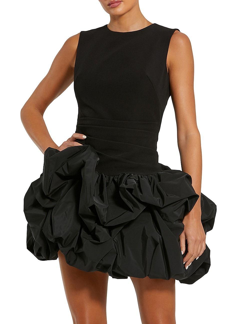 Womens Gathered Taffeta Cocktail Minidress Product Image