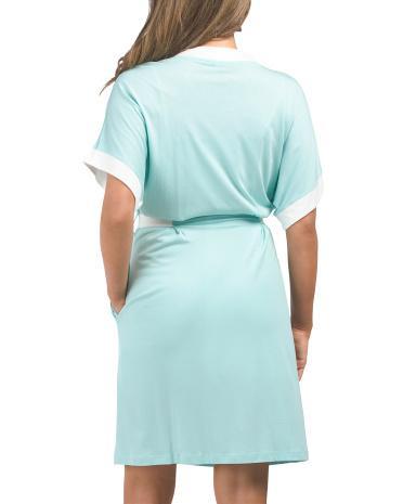 Madeleine Short Sleeve Peruvian Cotton And Modal Robe for Women Product Image