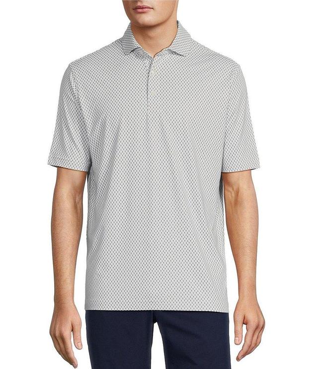 Hart Schaffner Marx Luxury Performance Short Sleeve Jersey Knit Printed Polo Shirt Product Image