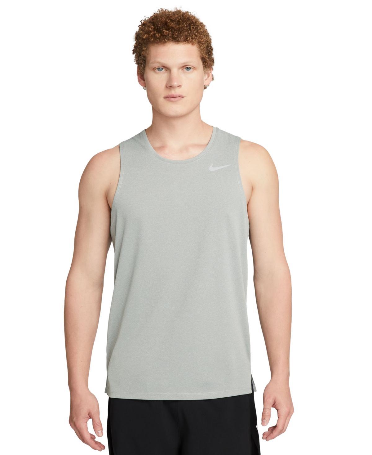 Nike Mens Miler Dri-fit Running Tank - Particle Grey Product Image