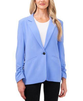 CeCe Relaxed 3/4 Sleeve Blazer (New Ivory) Women's Jacket Product Image