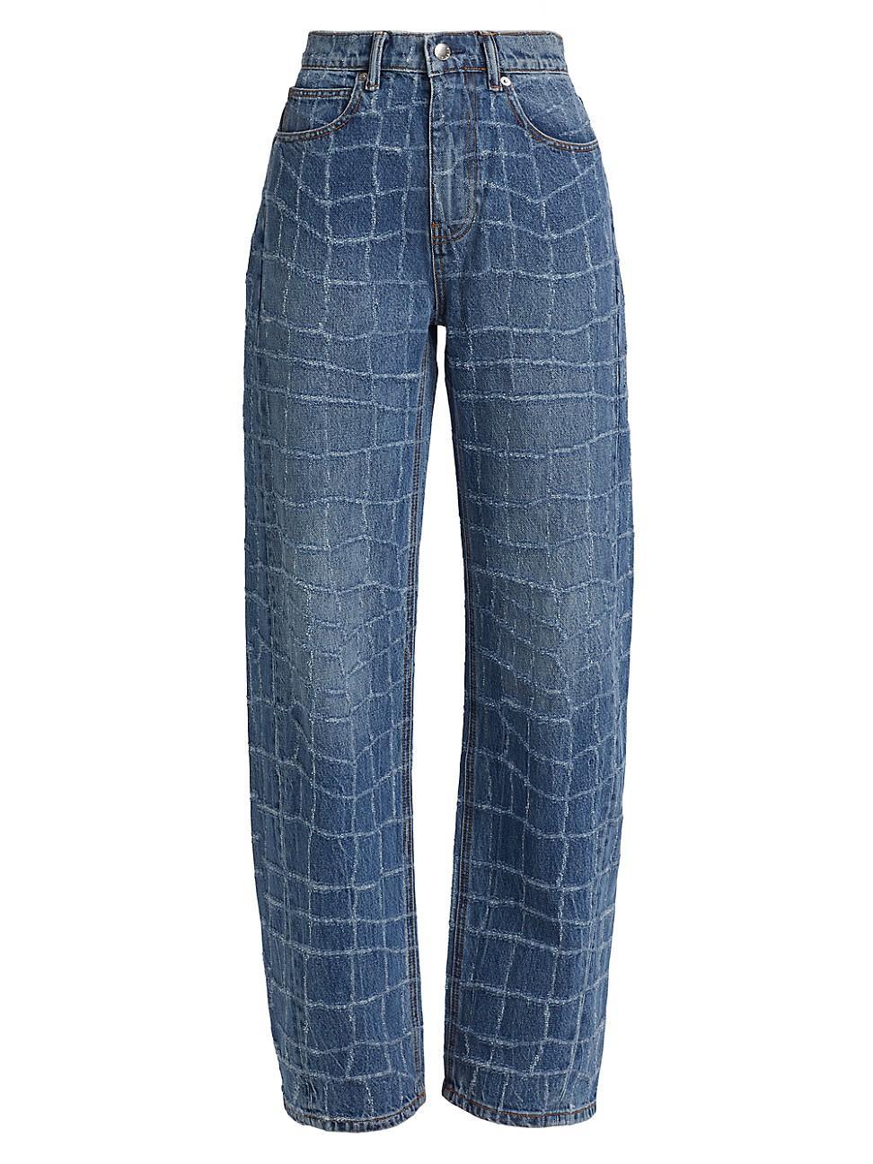 Womens Croc Rip Balloon High-Rise Jeans Product Image