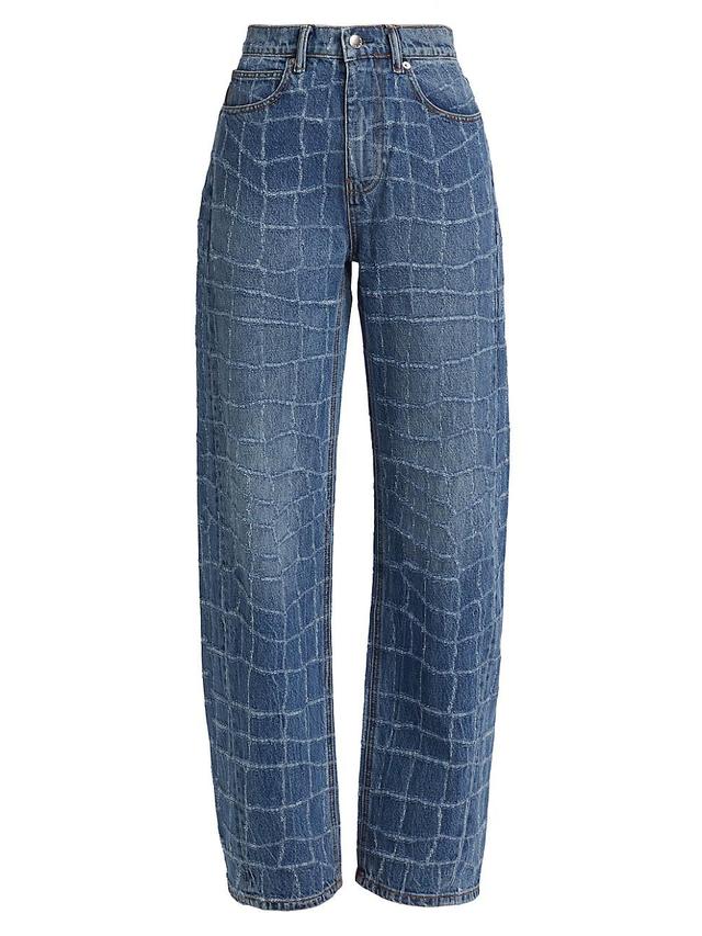 Womens Croc Rip Balloon High-Rise Jeans Product Image