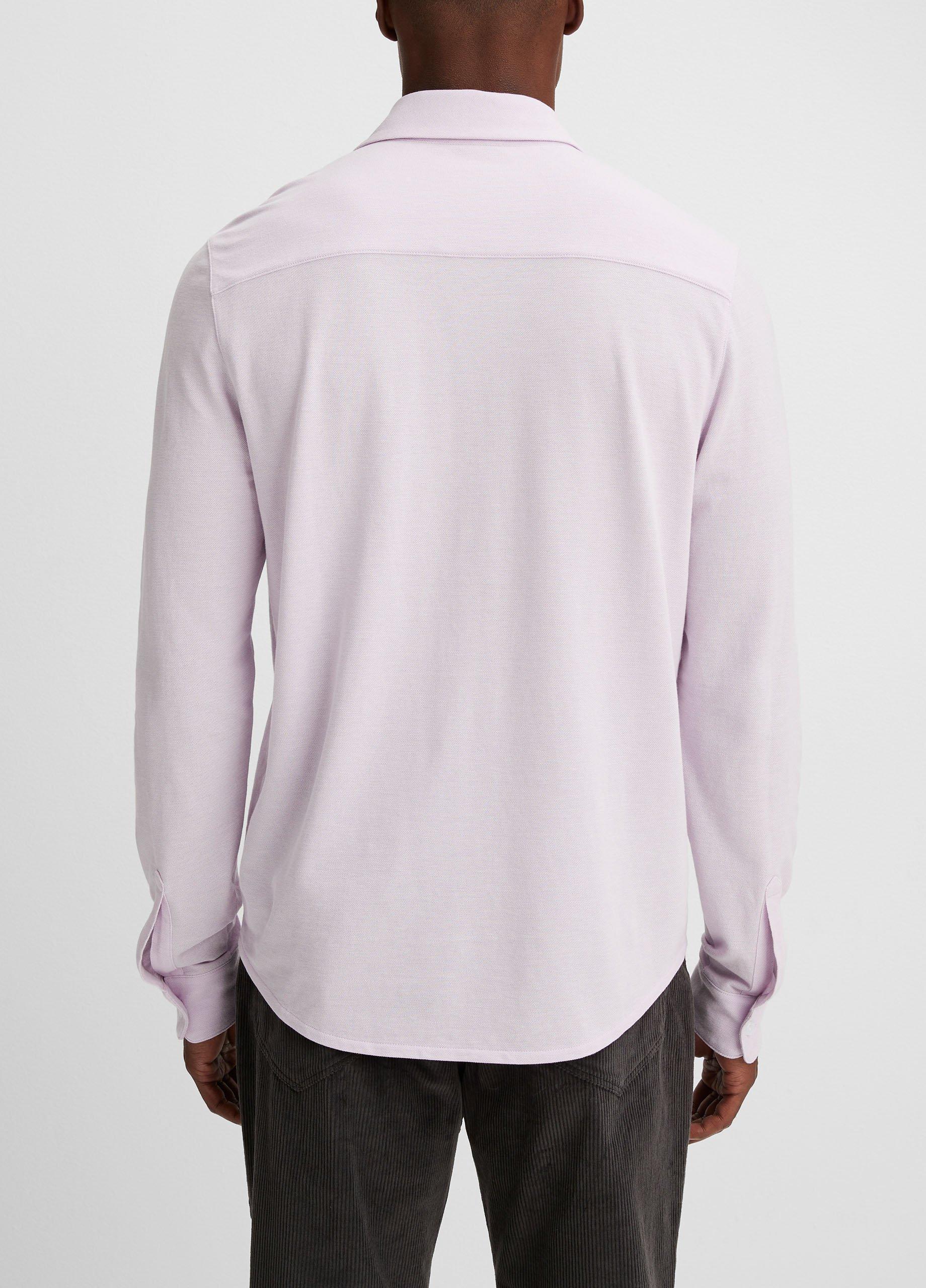 Cotton Piqué Button-Front Shirt Product Image