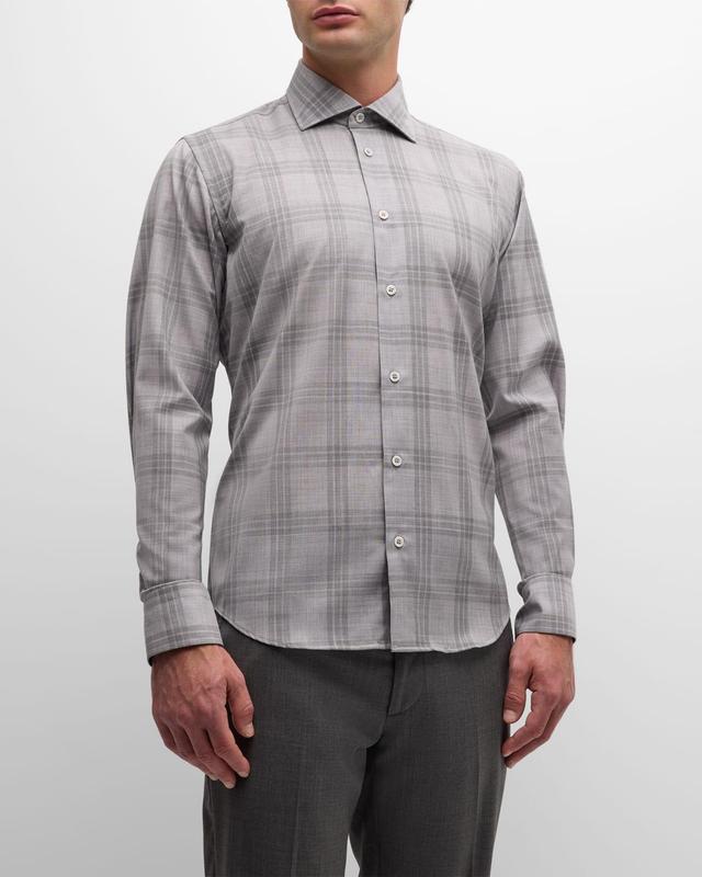 Men's Reda Active Wool Plaid Sport Shirt Product Image