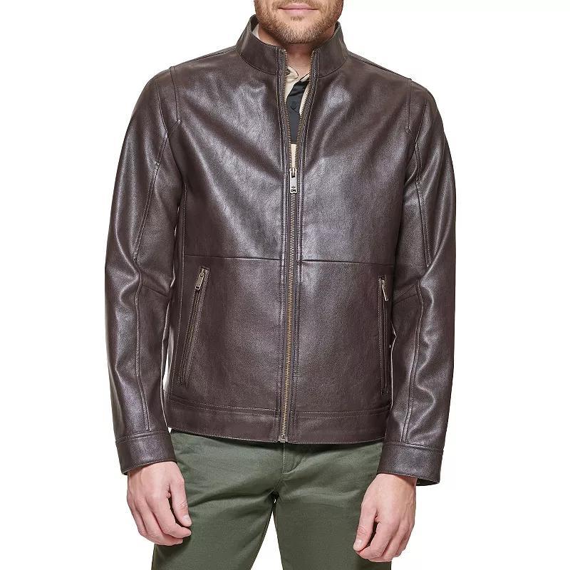 Mens Dockers Faux Leather Racer Jacket Product Image