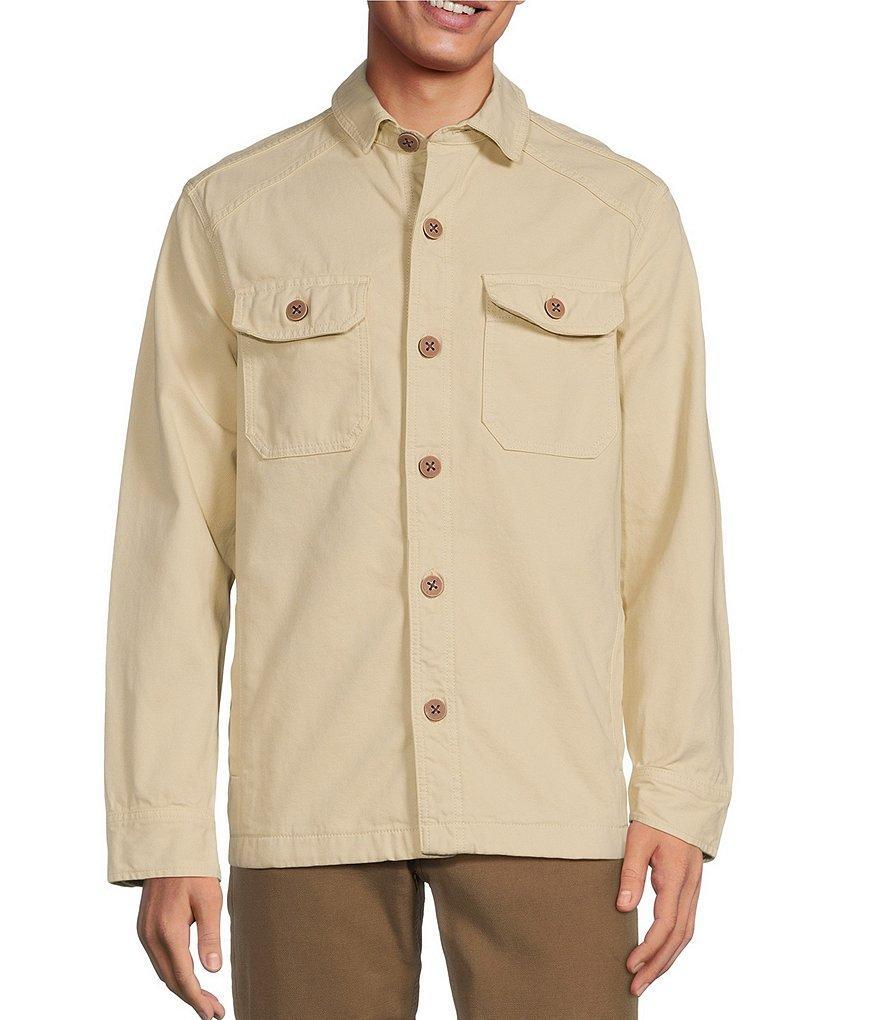 Rowm The Rambler Long Sleeve Garment Dyed Canvas Solid Shirt Jacket Product Image