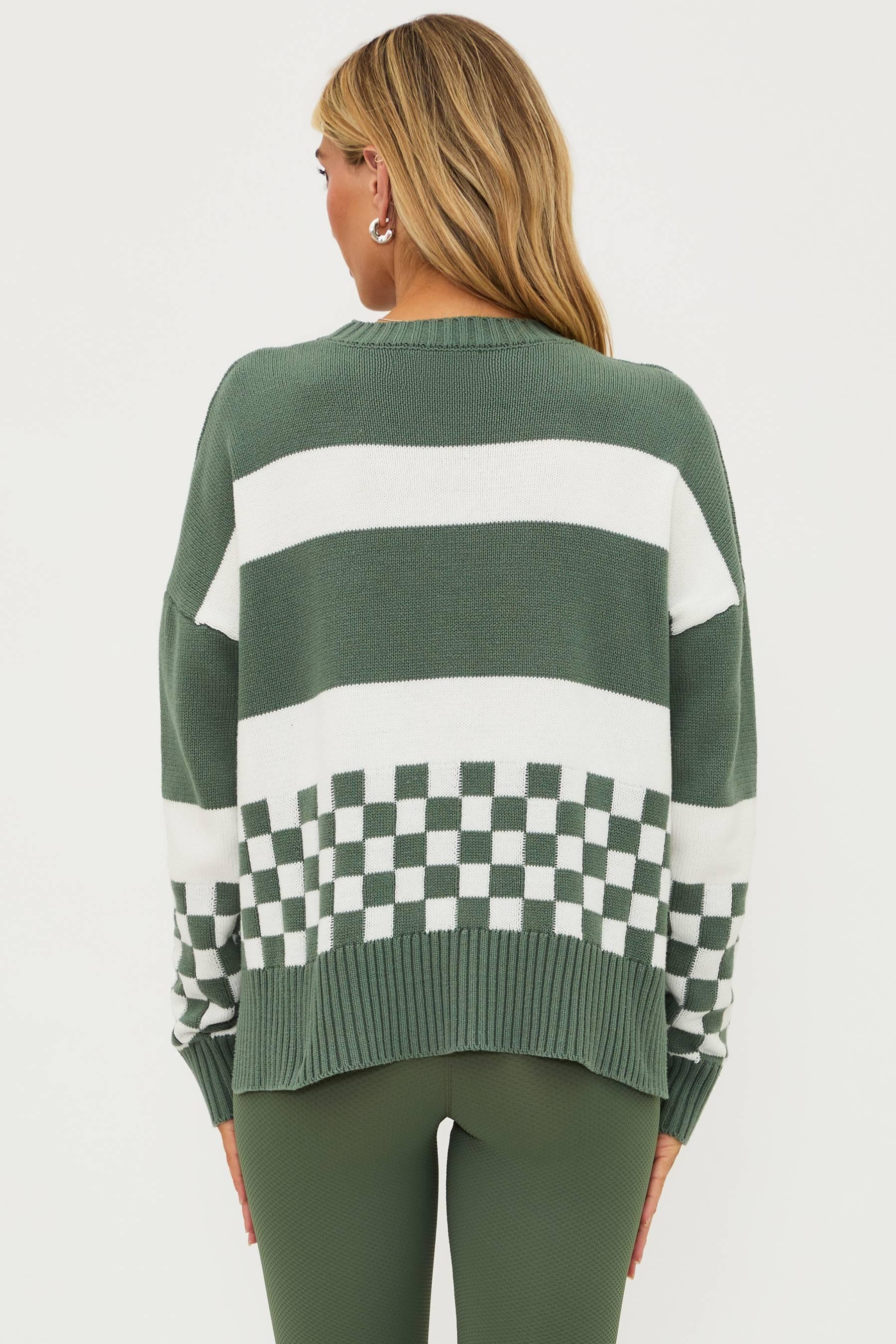 Callie Sweater Olive Check Product Image