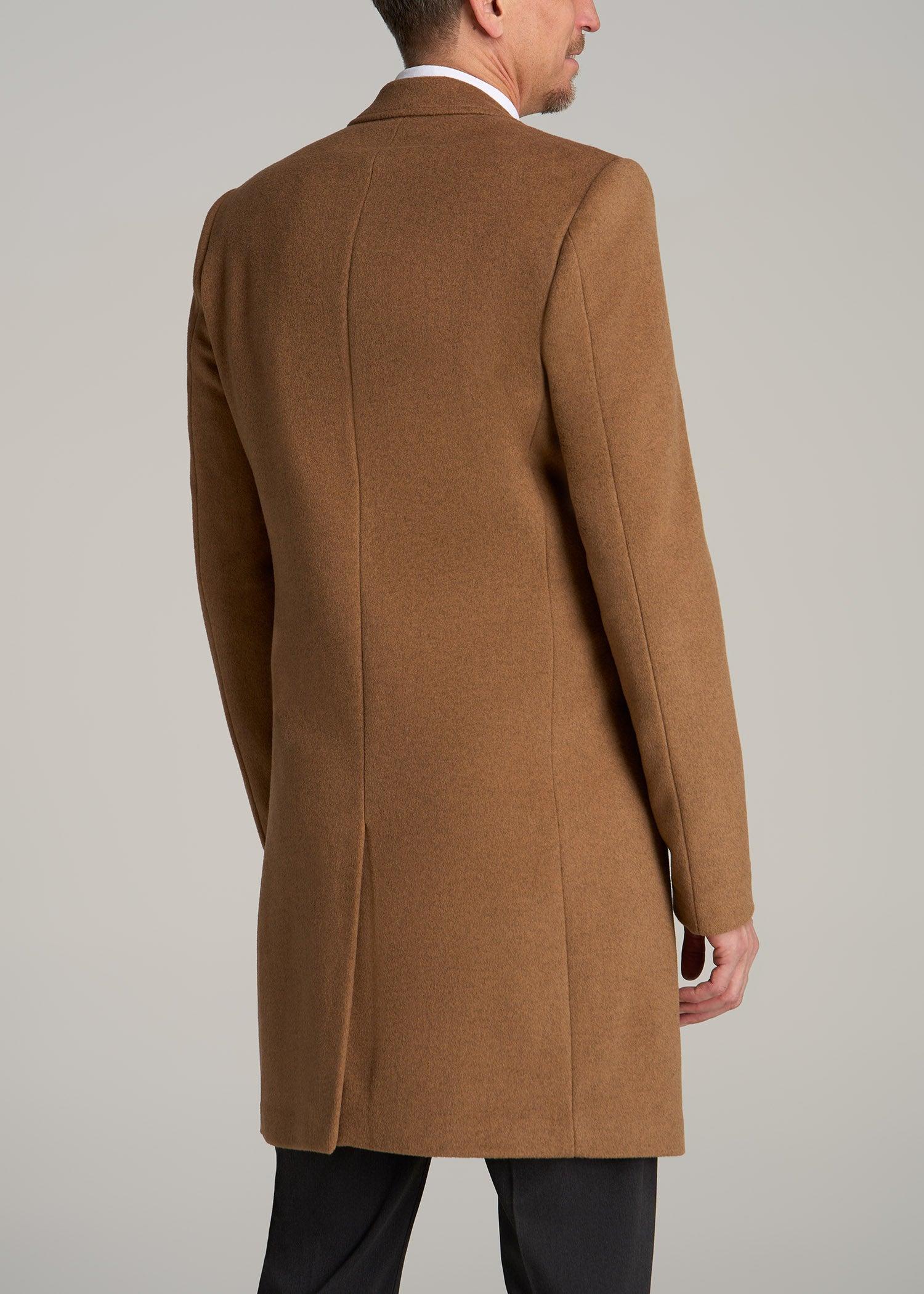 Wool Coat for Tall Men in Camel Male Product Image