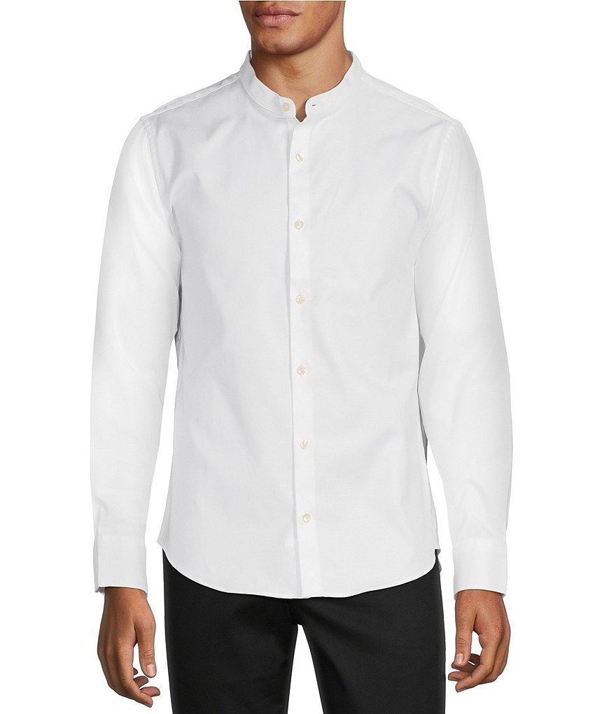 Murano Wardrobe Essentials Slim-Fit Textured Long-Sleeve Woven Shirt Product Image