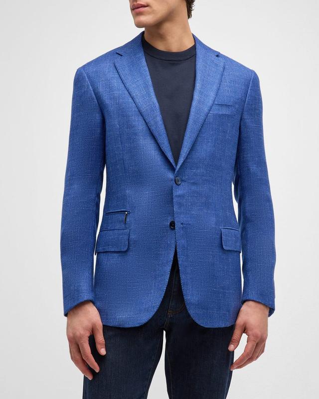 Mens Solid Two-Button Blazer Product Image