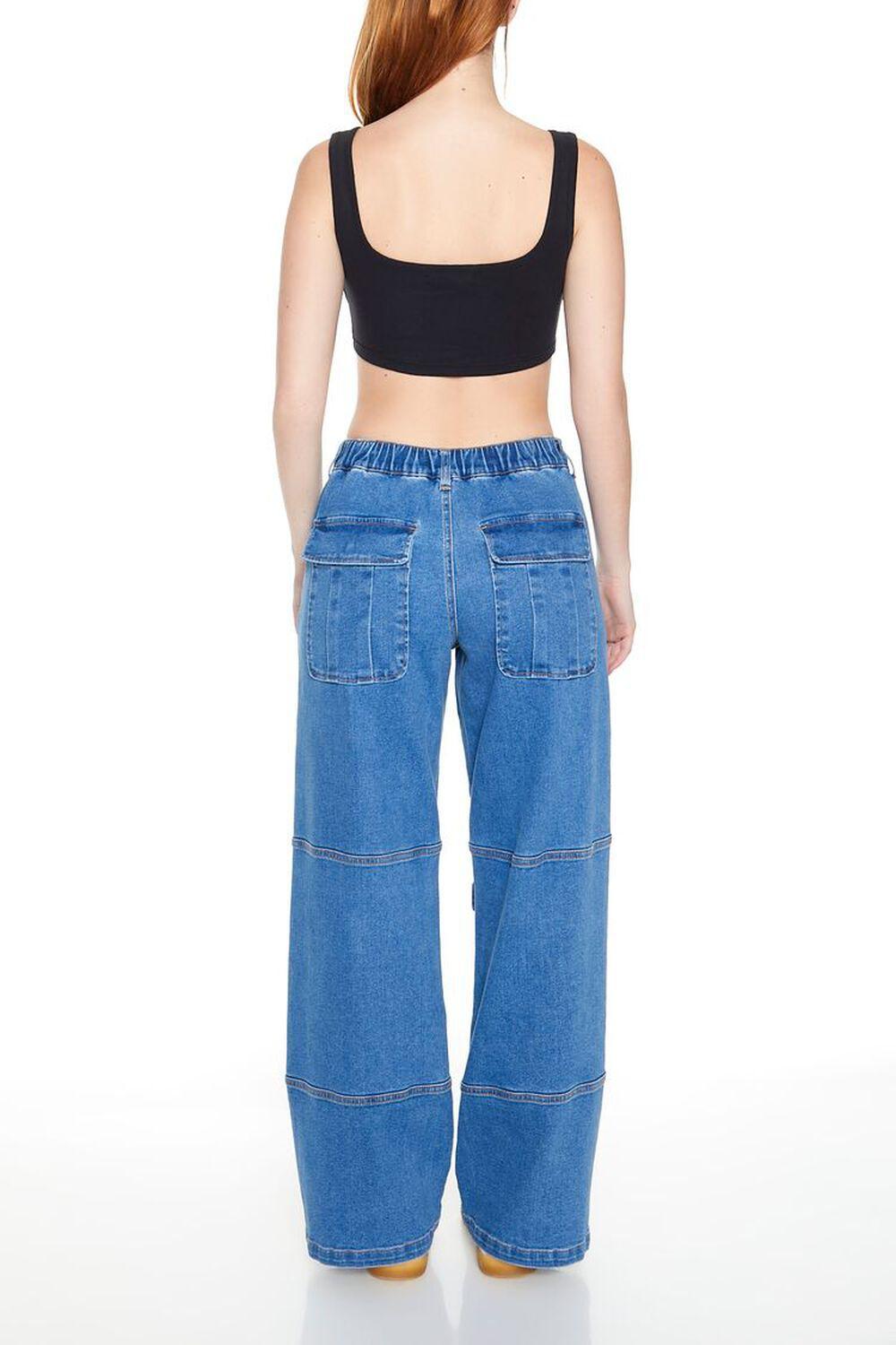 Utility Wide-Leg Cargo Jeans | Forever 21 Product Image