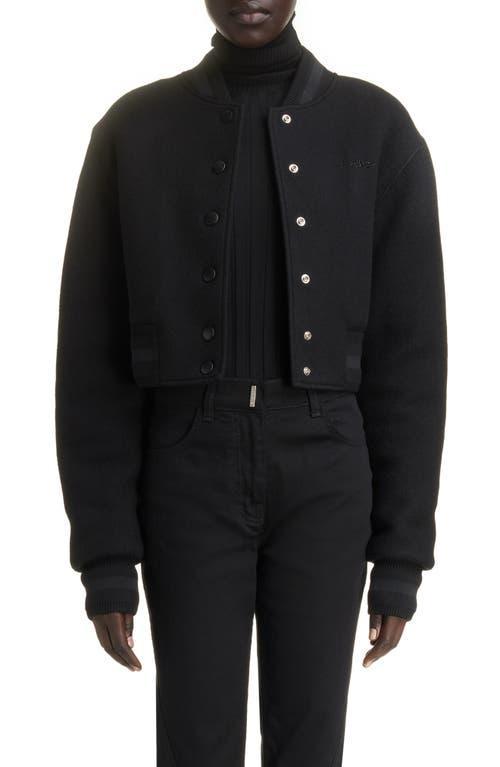 Givenchy Wool Crop Varsity Jacket Product Image