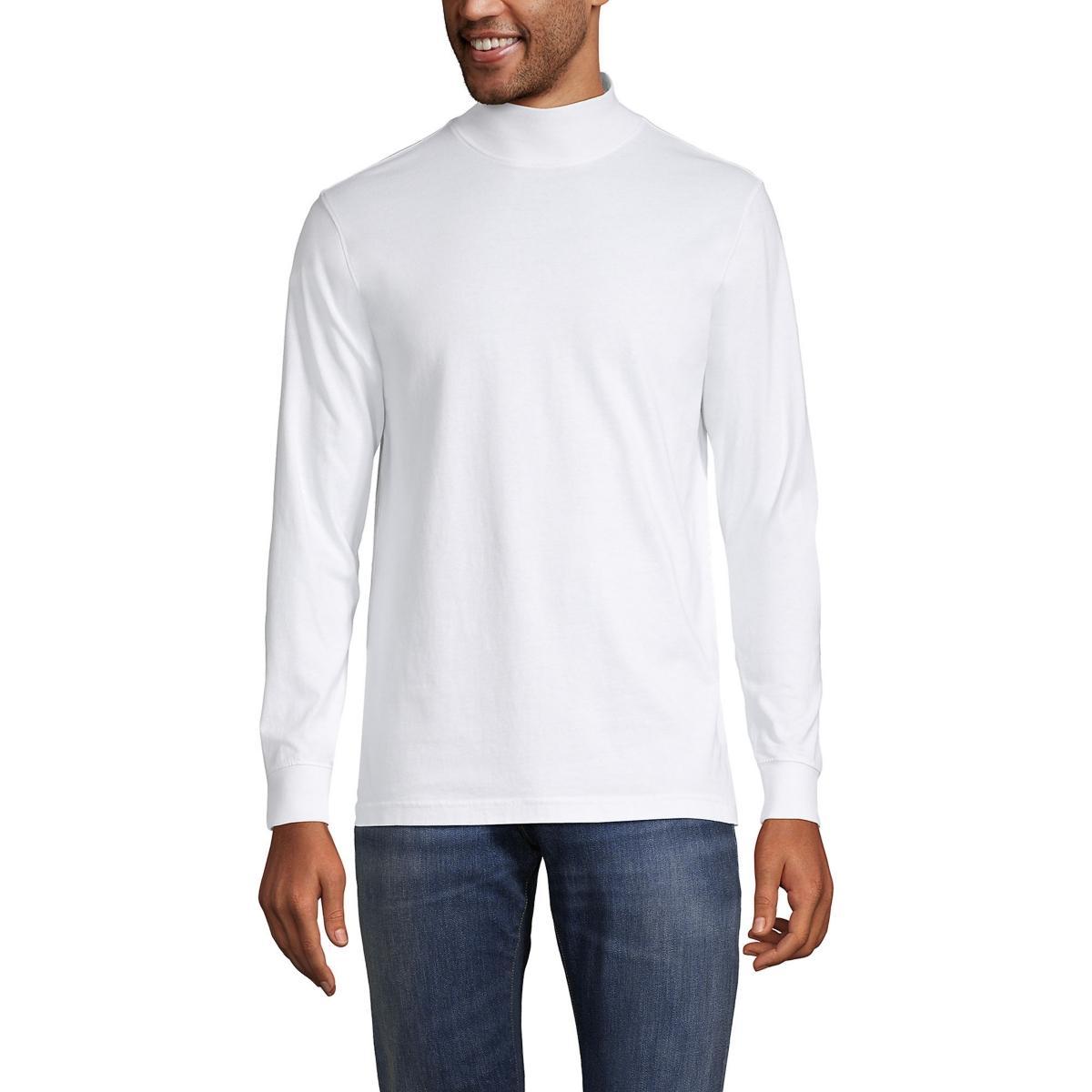 Big & Tall Lands End Super-T Classic-Fit Mock Turtleneck, Mens Product Image