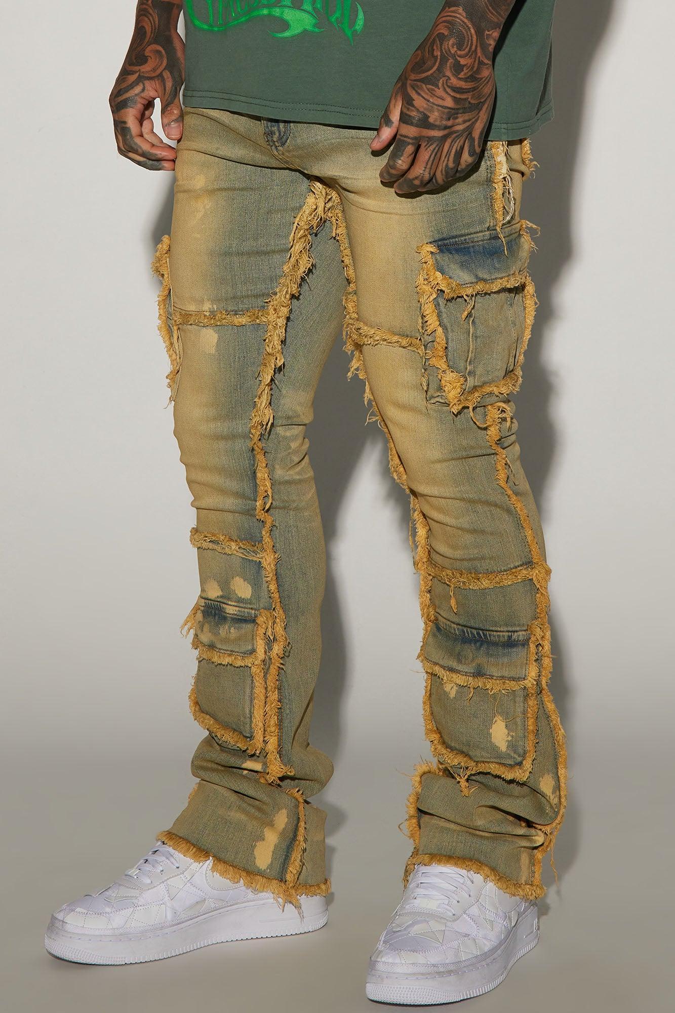 We Got This Fray Stacked Skinny Flare Jeans - Medium Wash Product Image