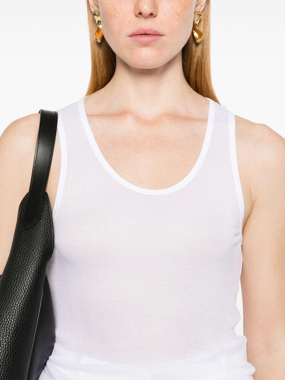 KHAITE Johnnie Classic Tank Top In White Product Image