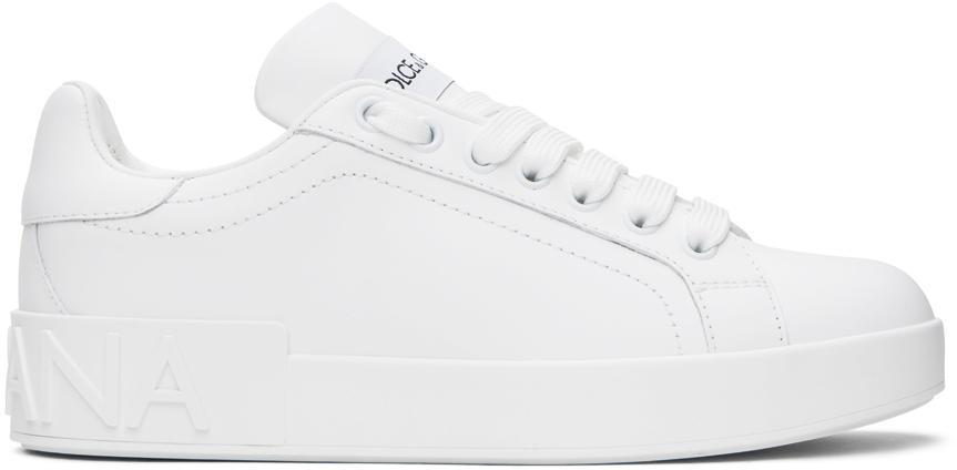 White Portofino Sneakers In 80001 Bianco Product Image