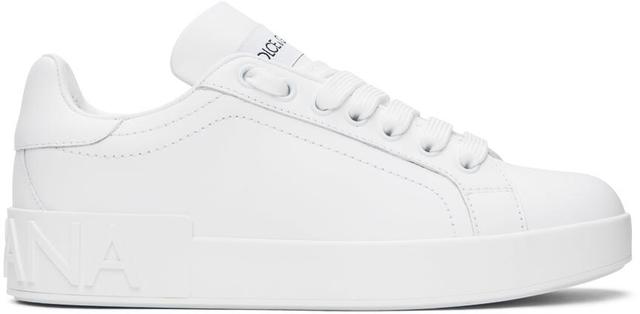 White Portofino Sneakers In 80001 Bianco Product Image