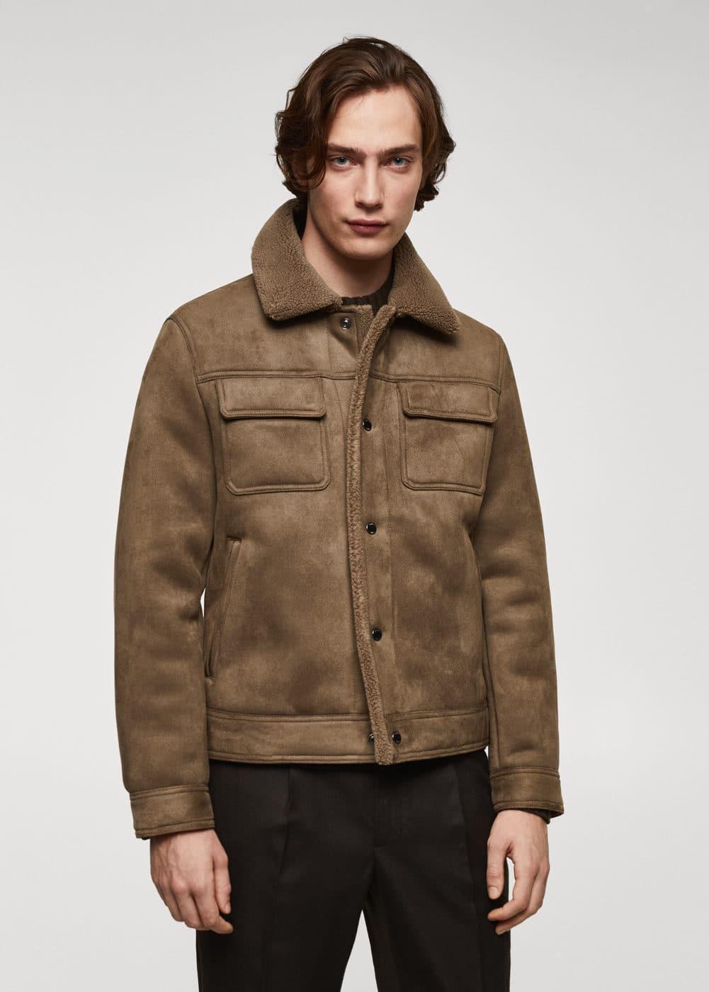 Mango Mens Shearling-Lined Jacket Product Image