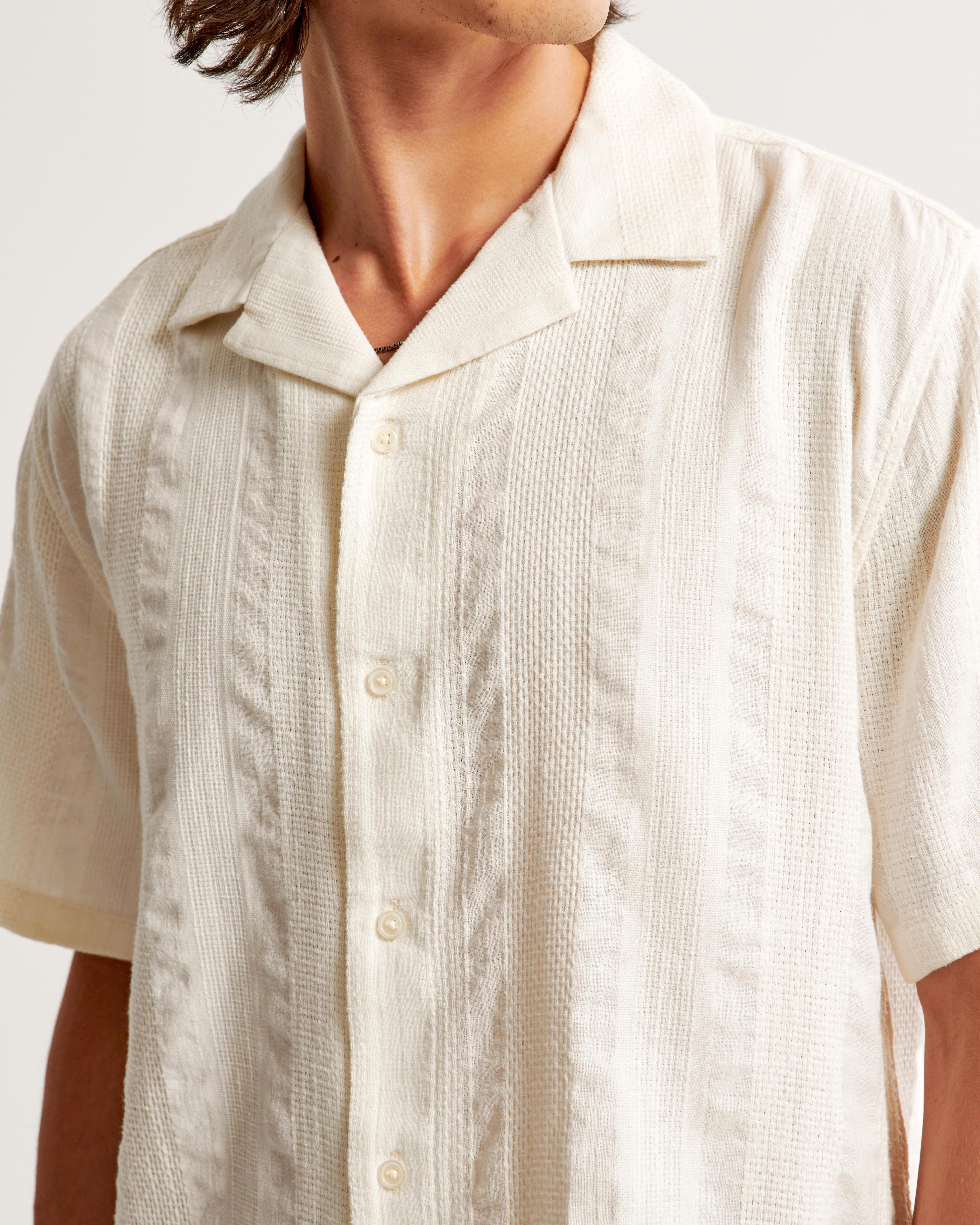 Camp Collar Summer Linen-Blend Shirt Product Image