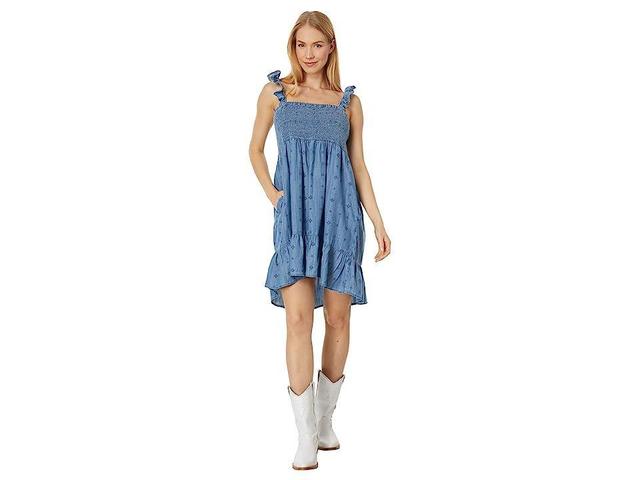 Ariat Paisley Pursuit Dress (Light Denim Blue) Women's Dress Product Image