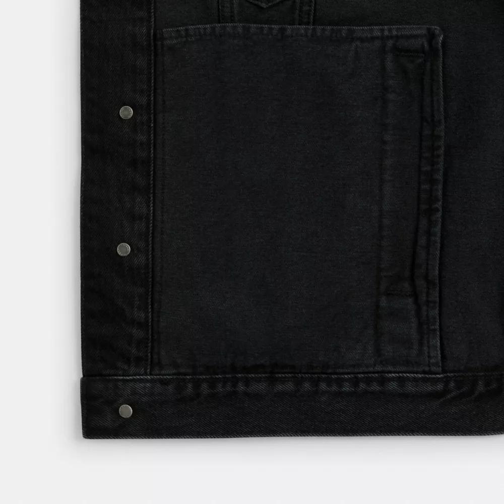 Black Denim Jacket In Organic Cotton Product Image