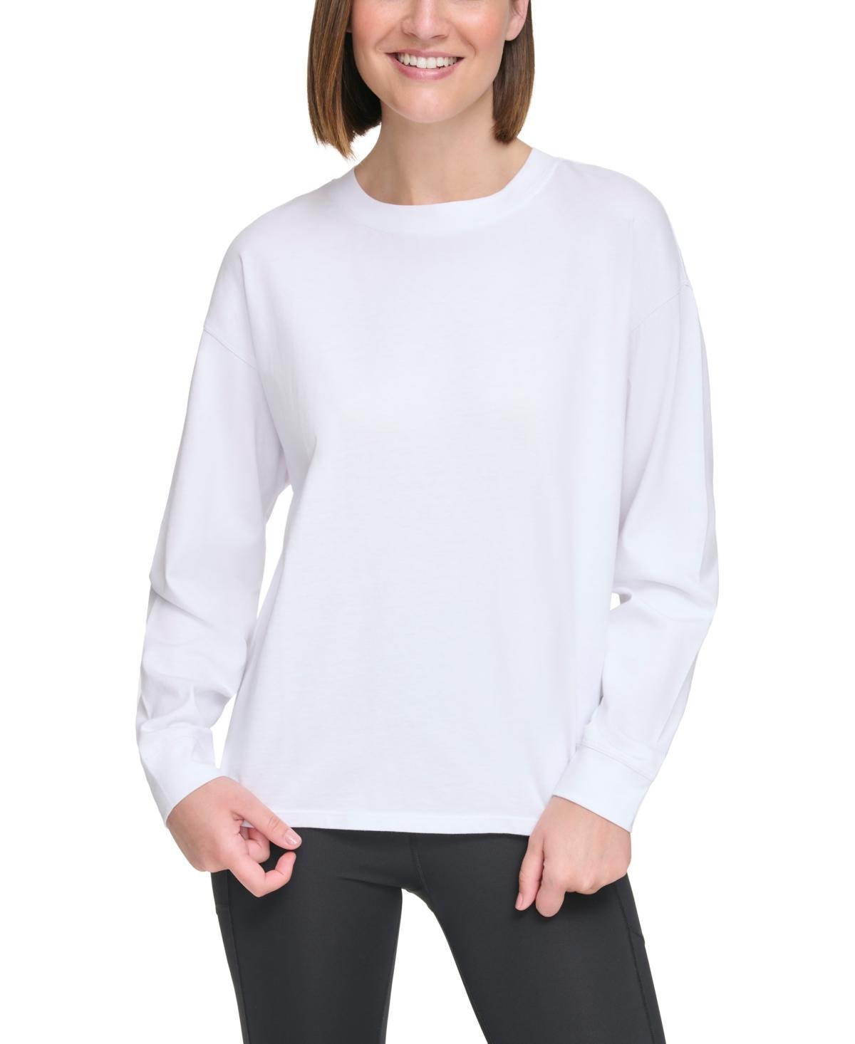 Calvin Klein Performance Womens Long-Sleeve Crewneck T-Shirt Product Image