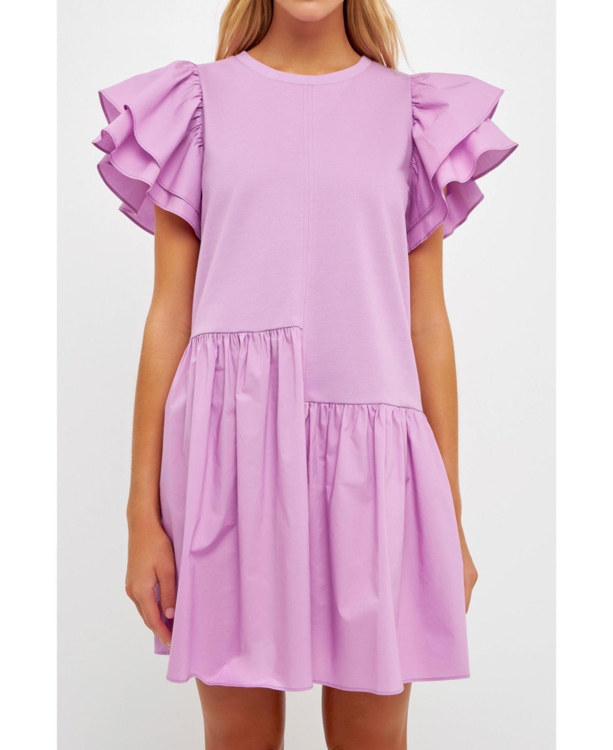 English Factory Layered Ruffle Minidress Product Image