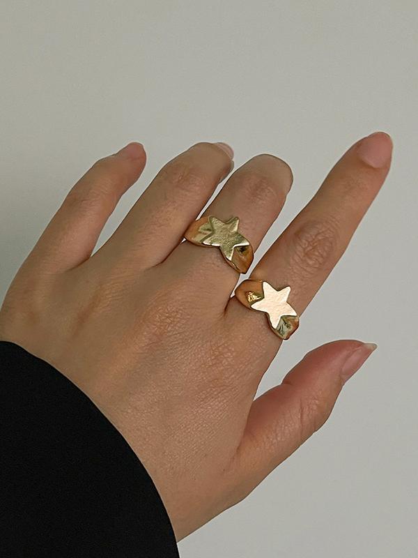 Normcore Adjustable Star Shape Rings Accessories Product Image