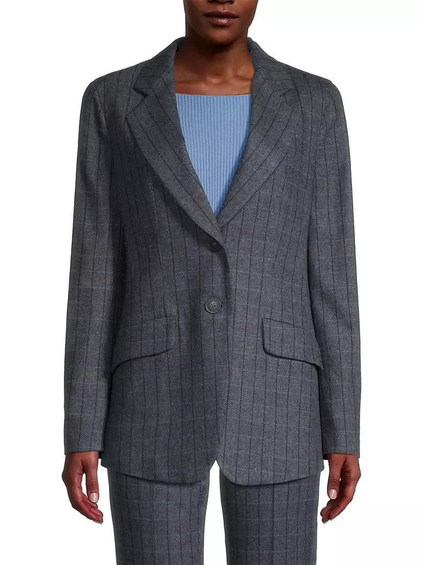 Lightweight Wool Check Blazer Product Image