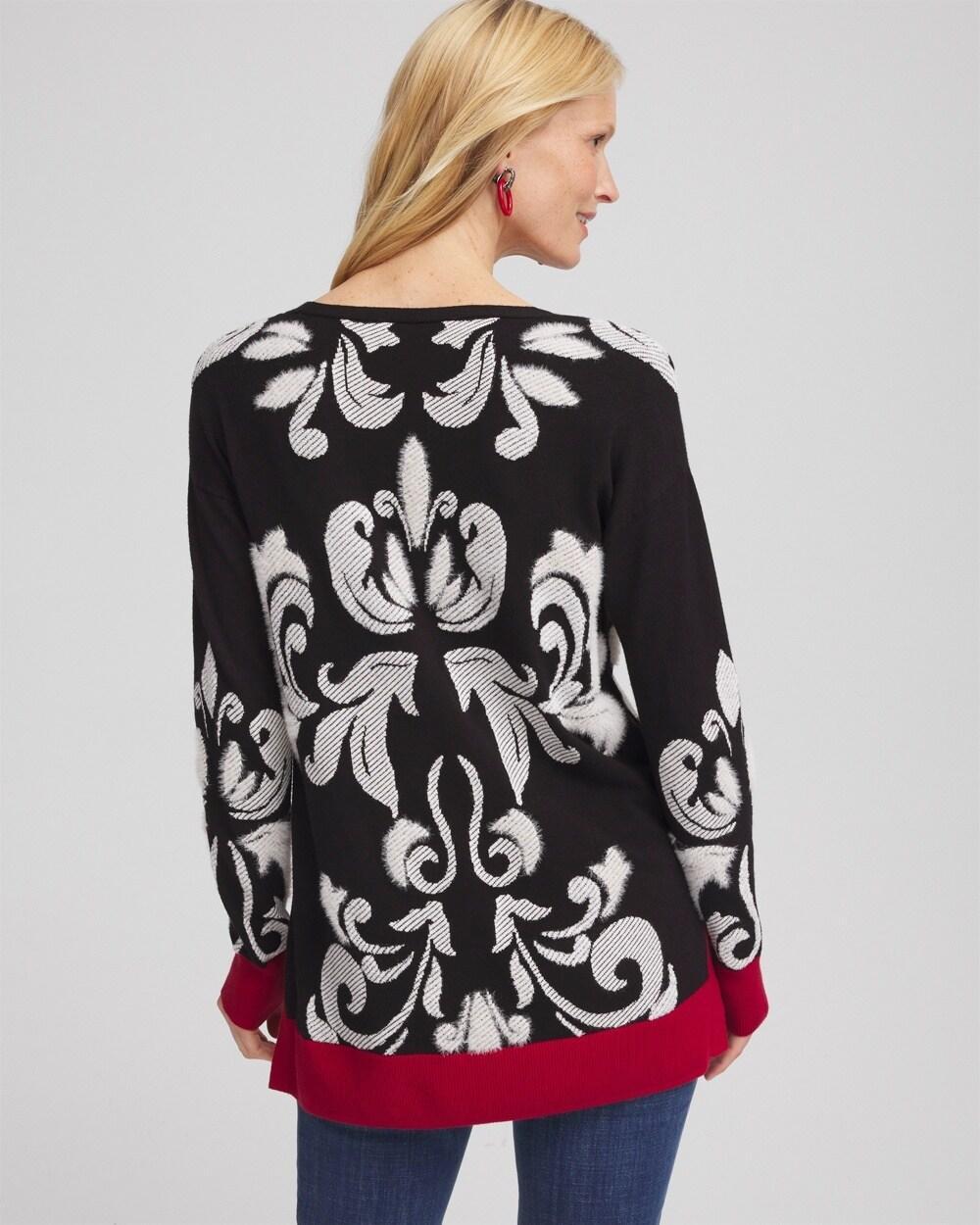 Floral Sequin Dolman Sleeve Sweater Product Image