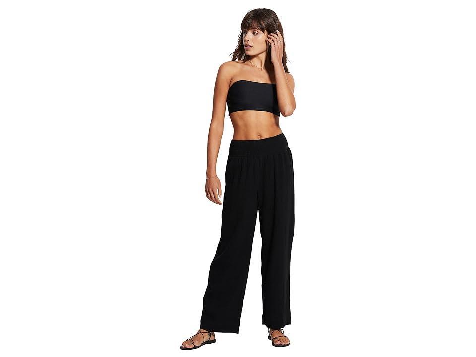 Seafolly Double Cloth Shirred Pants Women's Swimwear Product Image