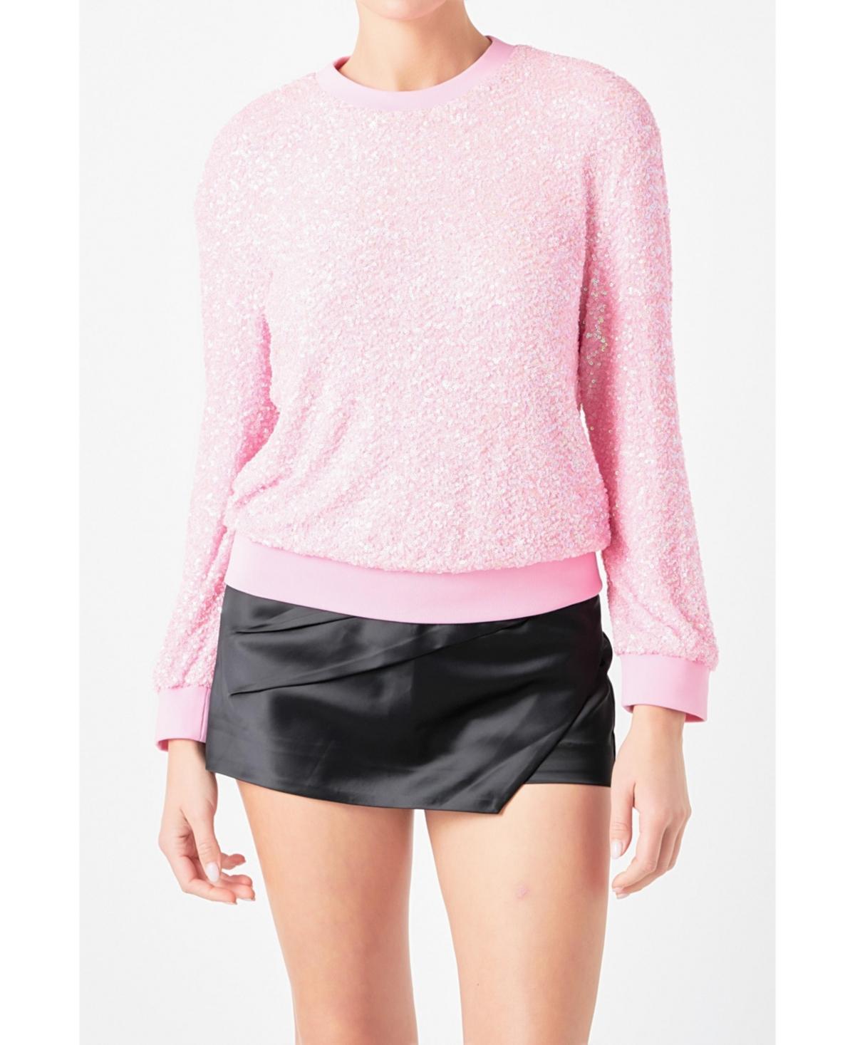 Endless Rose Sequin Crewneck Sweater Product Image