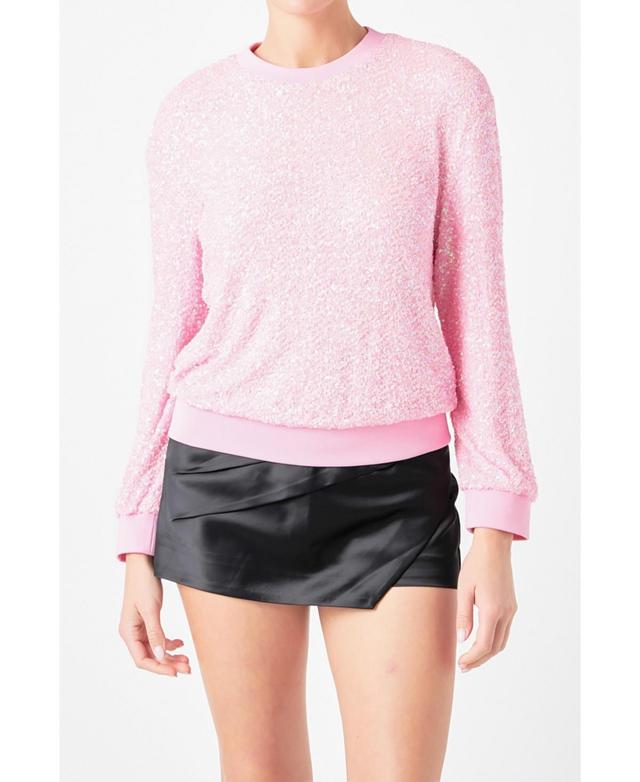 Endless Rose Sequin Crewneck Sweater Product Image