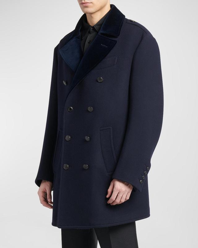 Mens Wool Felt Officer Peacoat Product Image