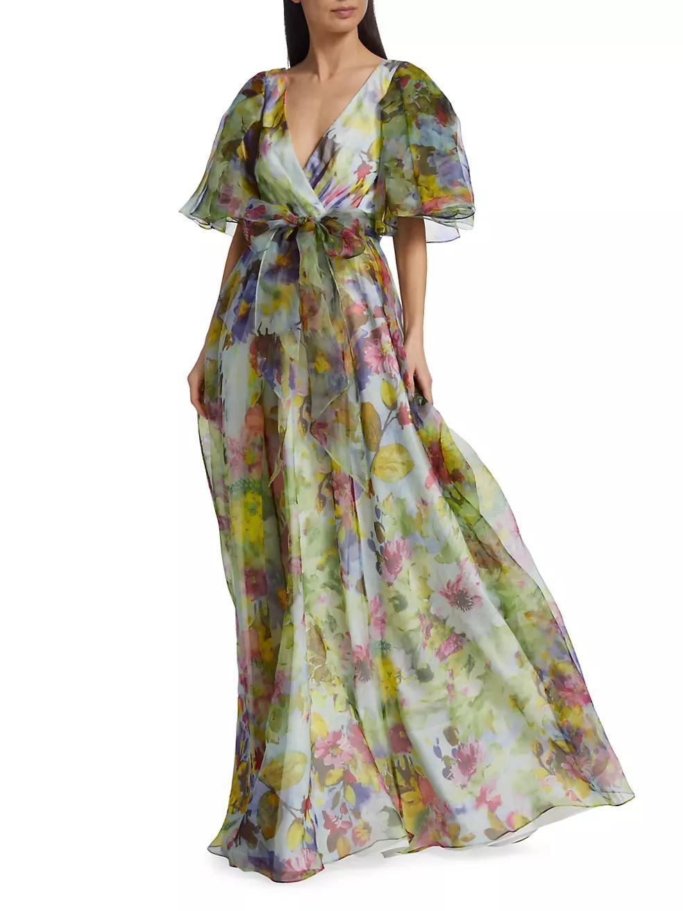 Floral Organza Gown Product Image