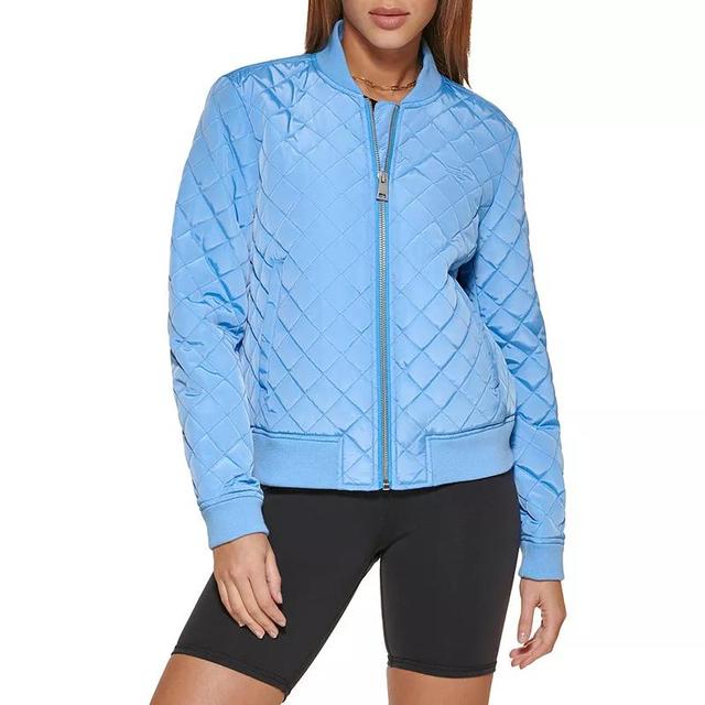 Womens Levis Diamond Quilted Bomber Jacket Rose Blue Product Image