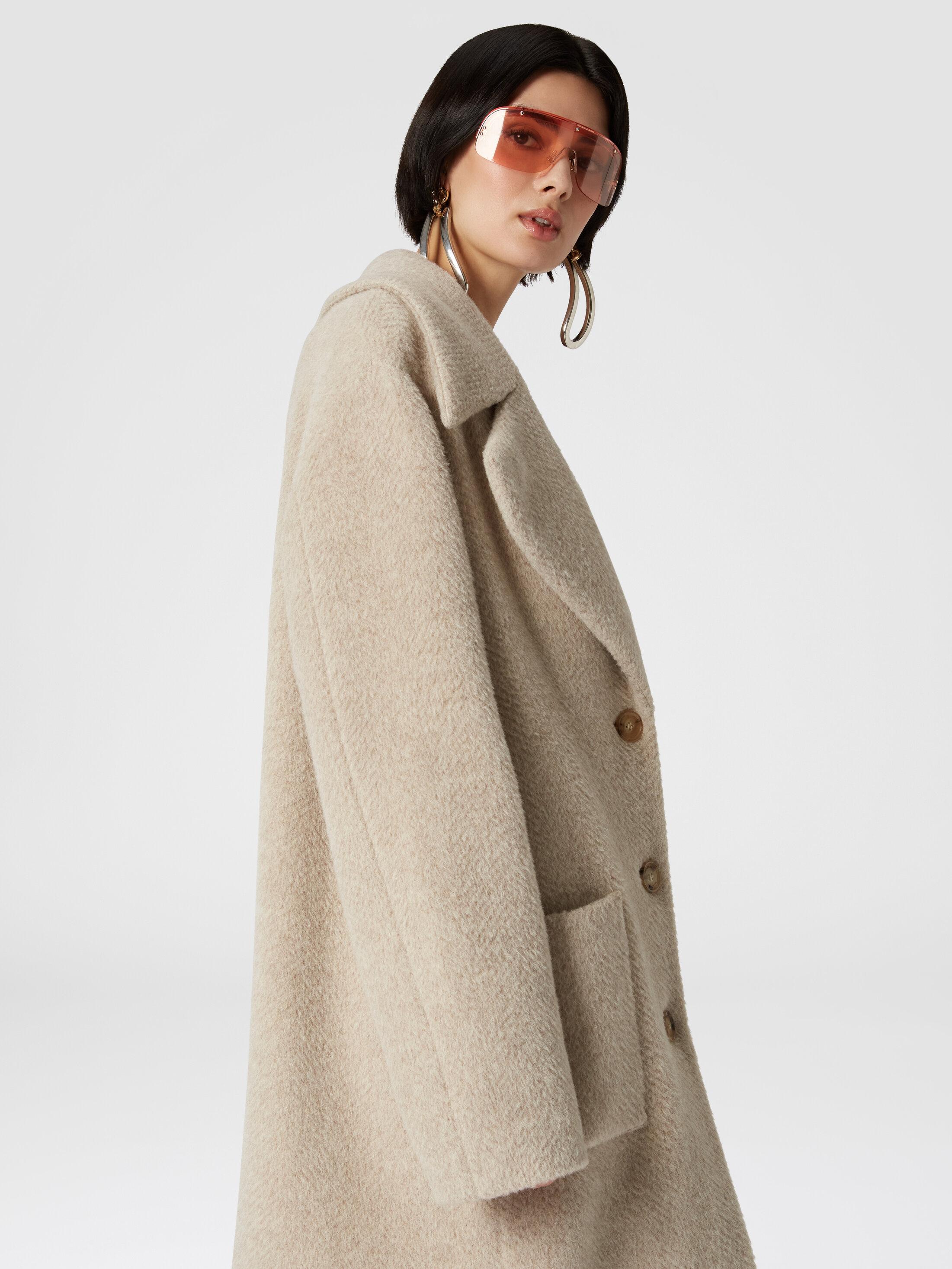 Long coat in alpaca blend Product Image